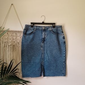 Denim&Co Midi Denim Skirt Size 14 Plus